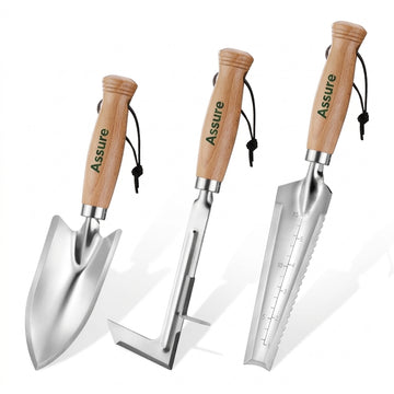 3-piece stainless steel garden tool set