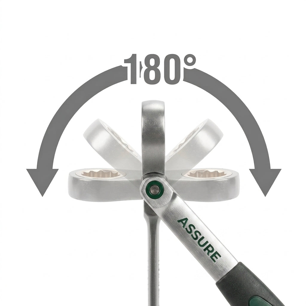 180-degree flex head wrench set