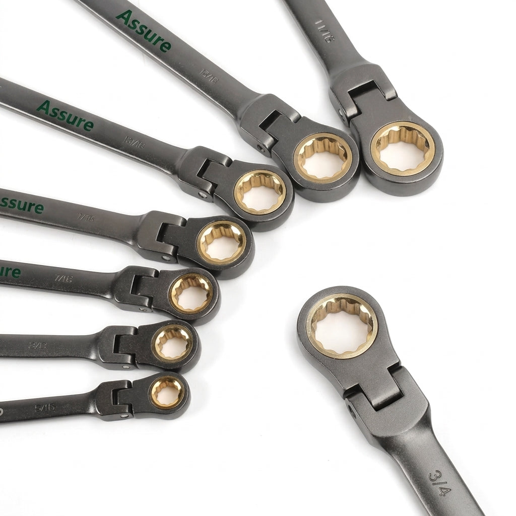 180-degree flex head wrench set