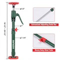 Adjustable support pole with rotating head