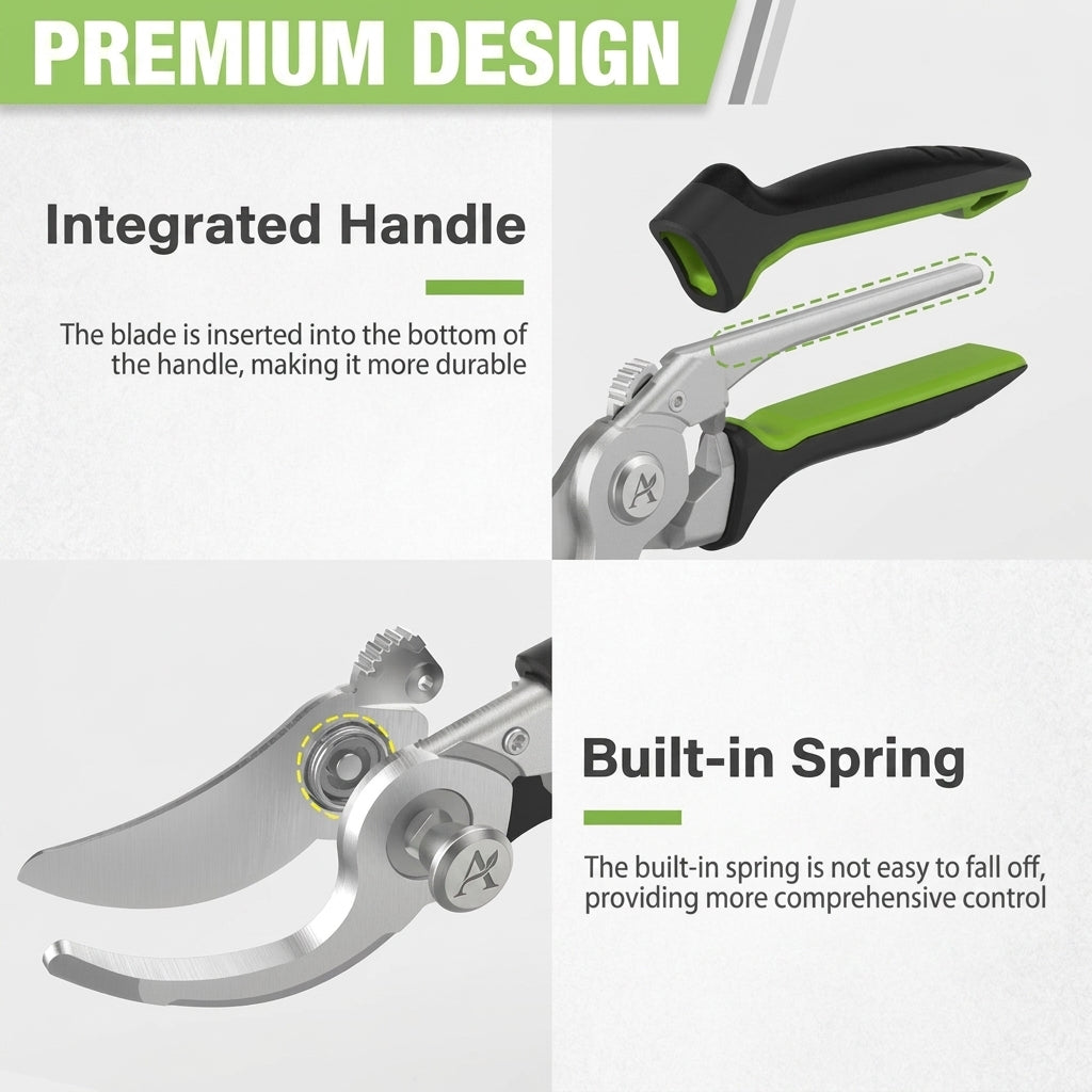 Professional bypass hand pruners for gardening