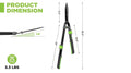Extendable hedge shears with wavy blades