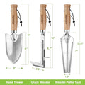 Garden trowel hand weeder and crack weeder