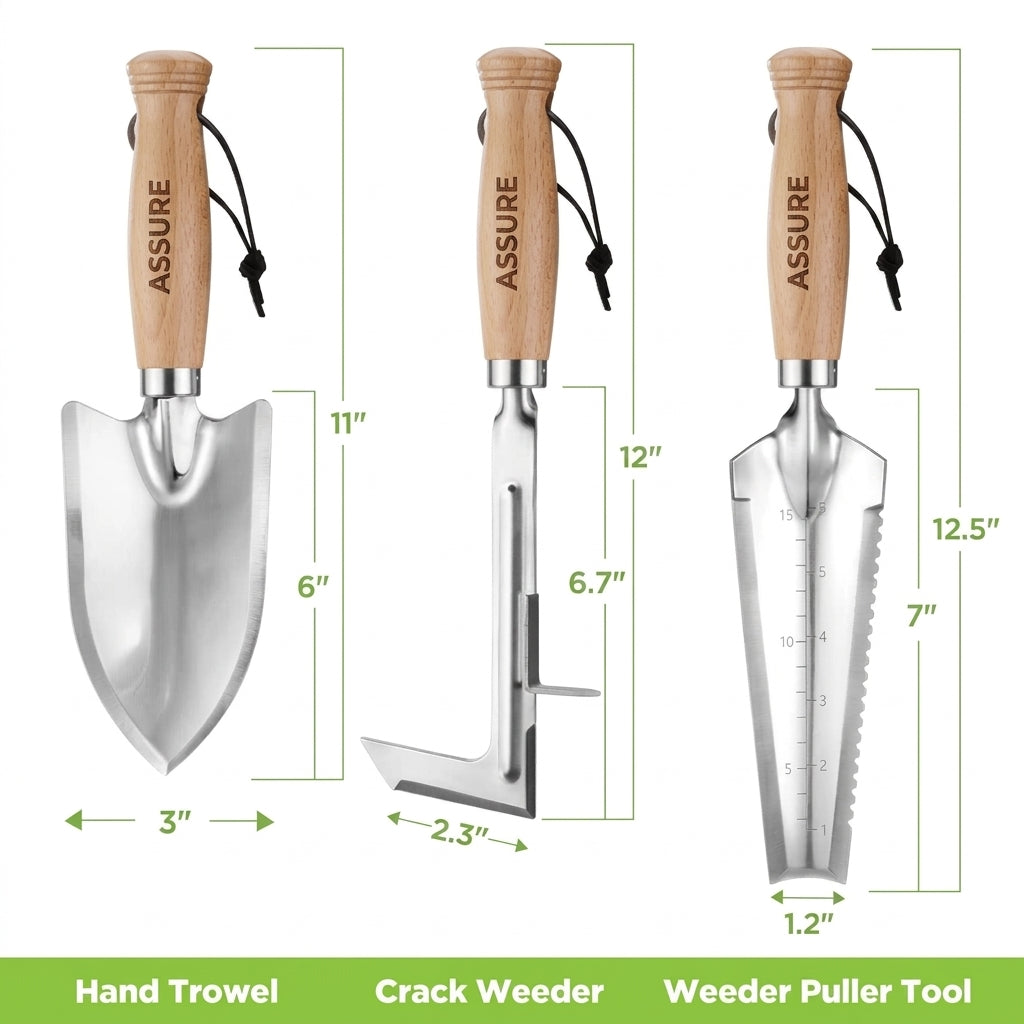 Garden trowel hand weeder and crack weeder