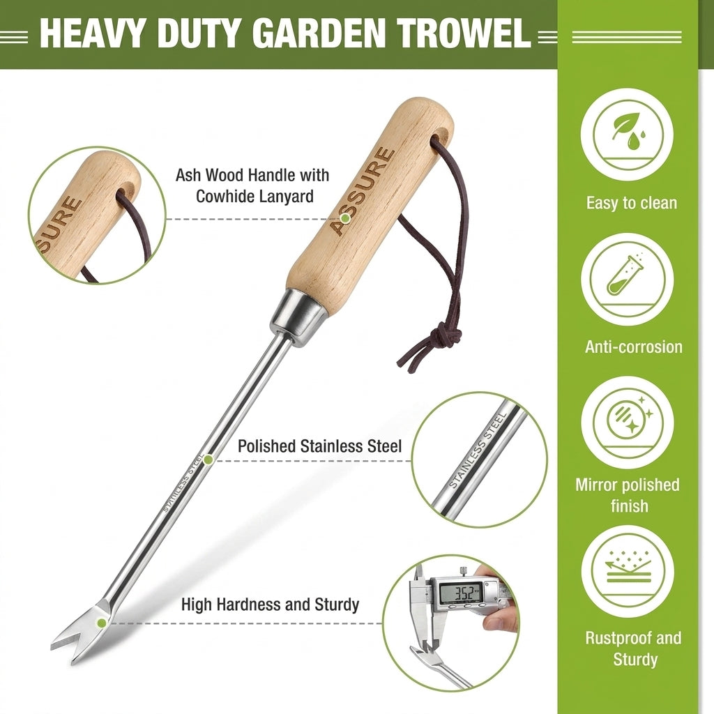 Two-pronged garden weed puller tool