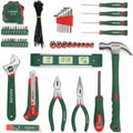 Complete household hand tool kit with storage bag