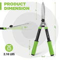 Manual hedge trimmer with ergonomic handles