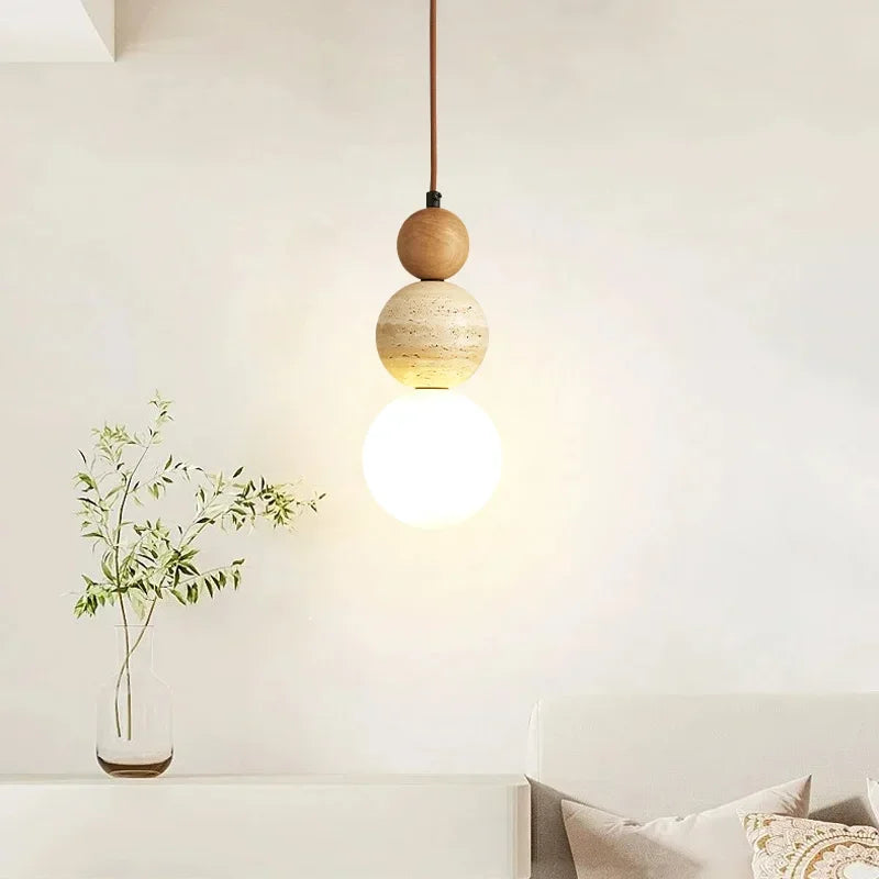 decorative travertine hanging light fixture for scandinavian homes
