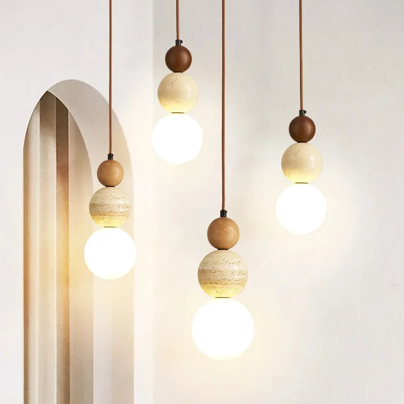 modern nordic hanging ceiling lamp with warm natural lighting
