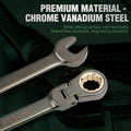 Professional chrome vanadium wrench set