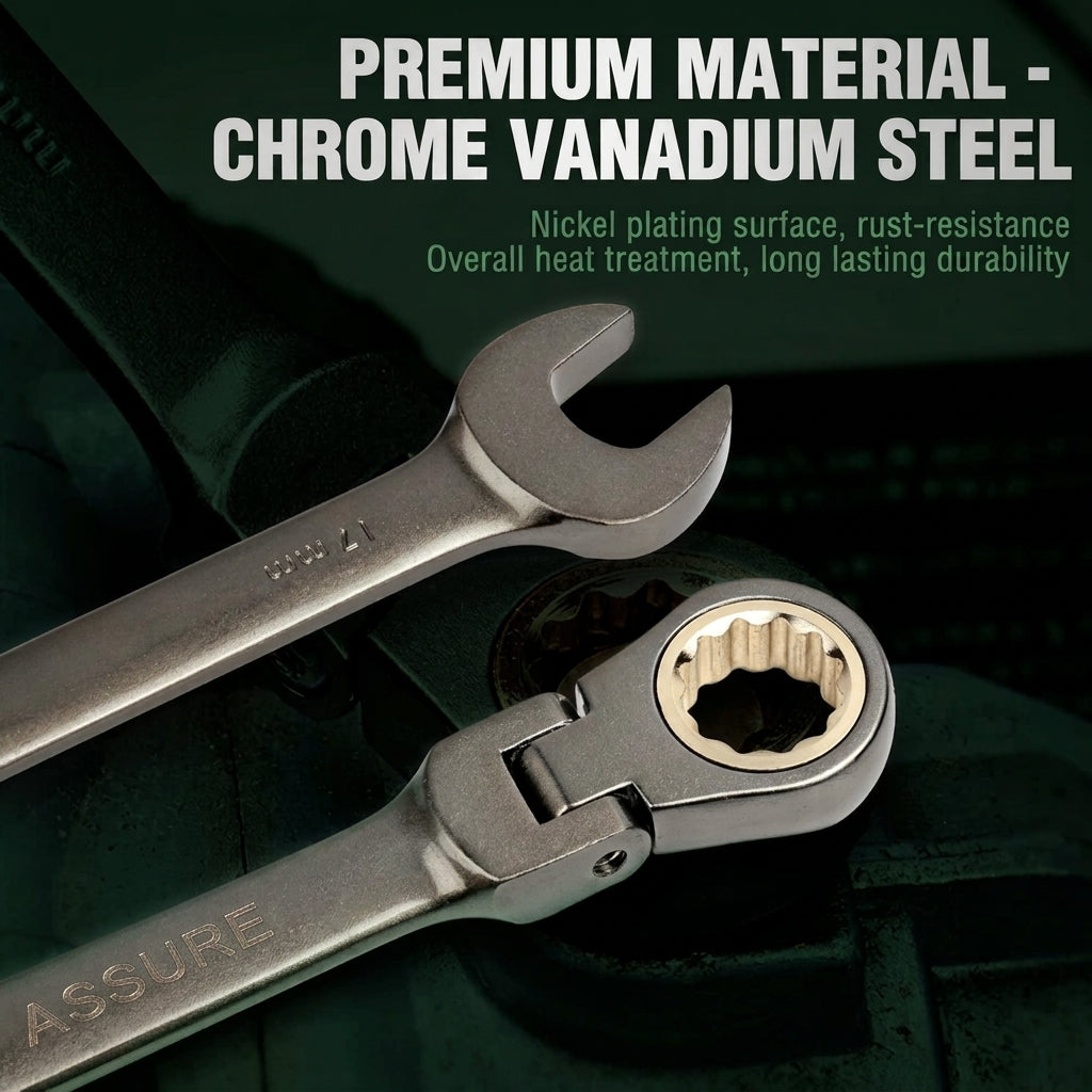 Professional chrome vanadium wrench set