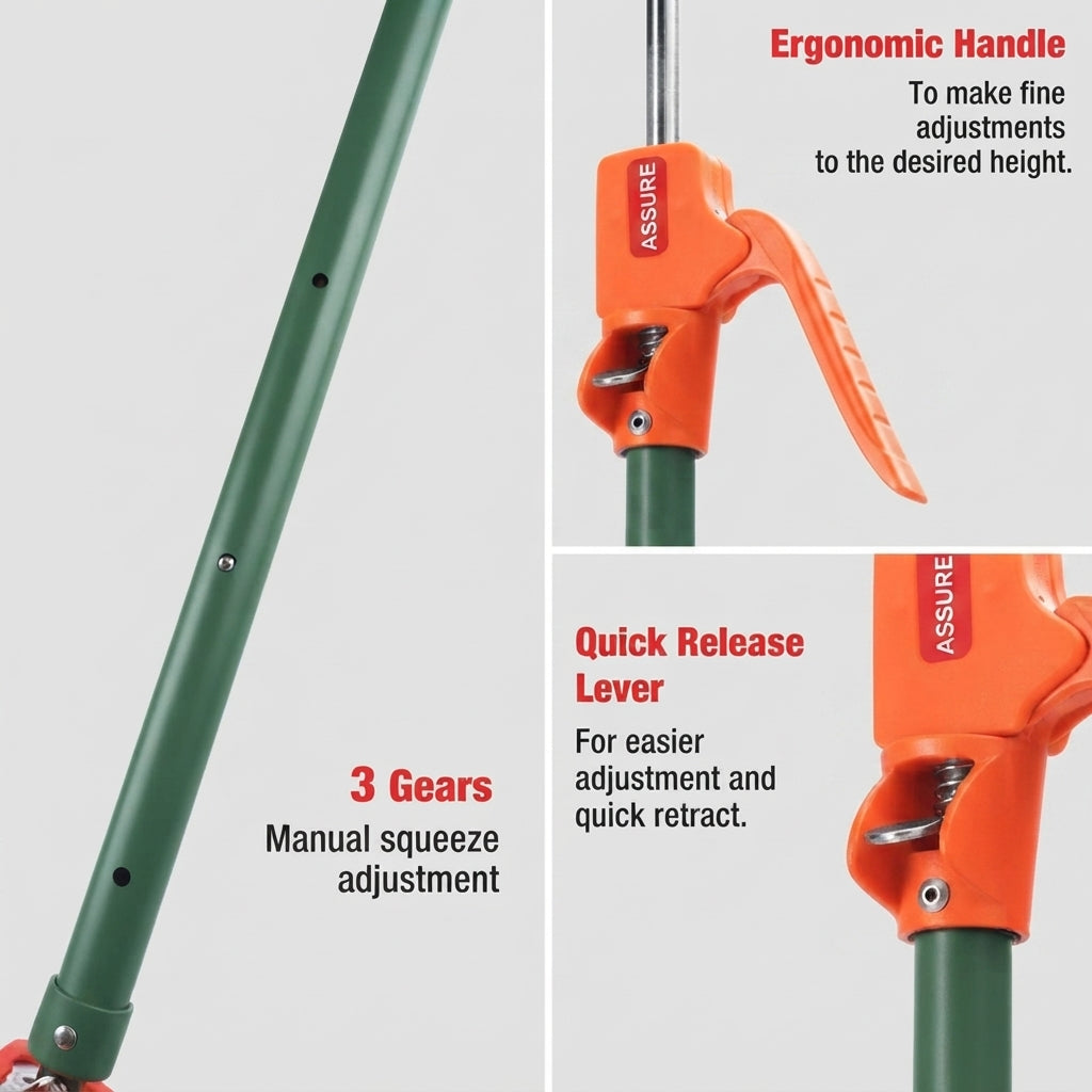 Heavy-duty third hand support pole