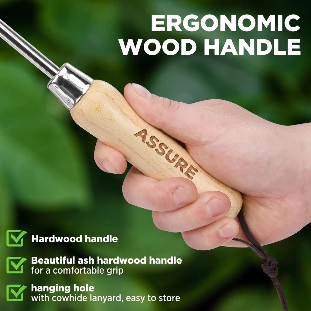 Manual stainless steel garden weeder